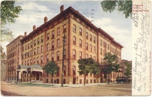Leland Hotel postcard, 1914 (Ebay)