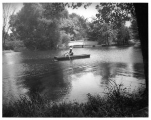 The pond at Wheeland Haven, about 1920 (Sangamon Valley Collection)