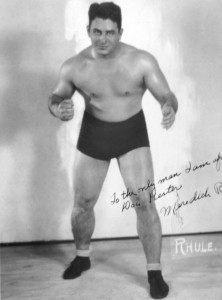Rhule in a publicity photo during his wrestling career 
