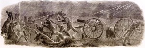 Larkin Mead depiction of Wheeler's Battery, battle of Fairoaks, 1862 (from Harper's Weekly, July 5, 1862)