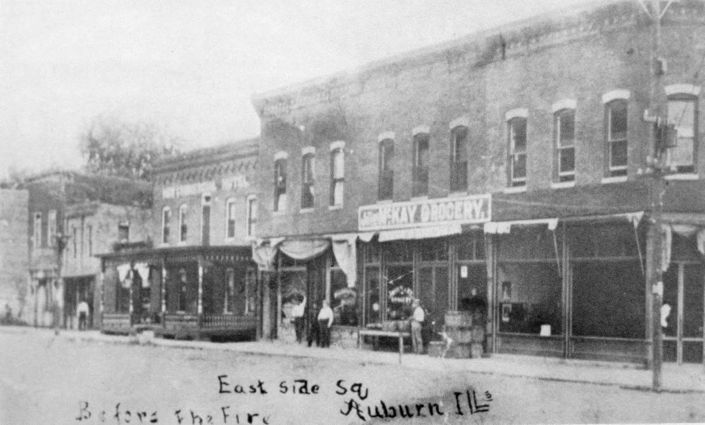 East side f the Auburn square some time before the fire of March 16, 1910. 