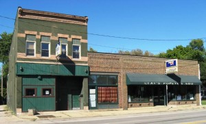 Jefferson State Bank building, on left, was for sale in September 2015. (SCHS)