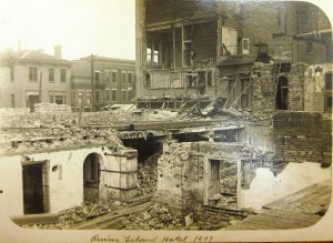 The ruins of the old Leland, 1908 (SVC)