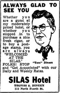 Thomas Dineen in 1943 ad (ISJ)