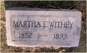Mattie Withley gravestone, Oak Ridge Cemetery (findagrave.com)