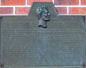 Gettysburg Address; plaque dates from 1940 SCHS)