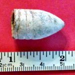 Minie ball found at Camp Butler site by Chuck Stone