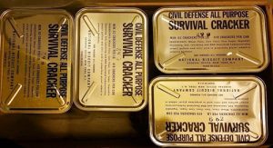 Boxes of Civil Defense crackers 