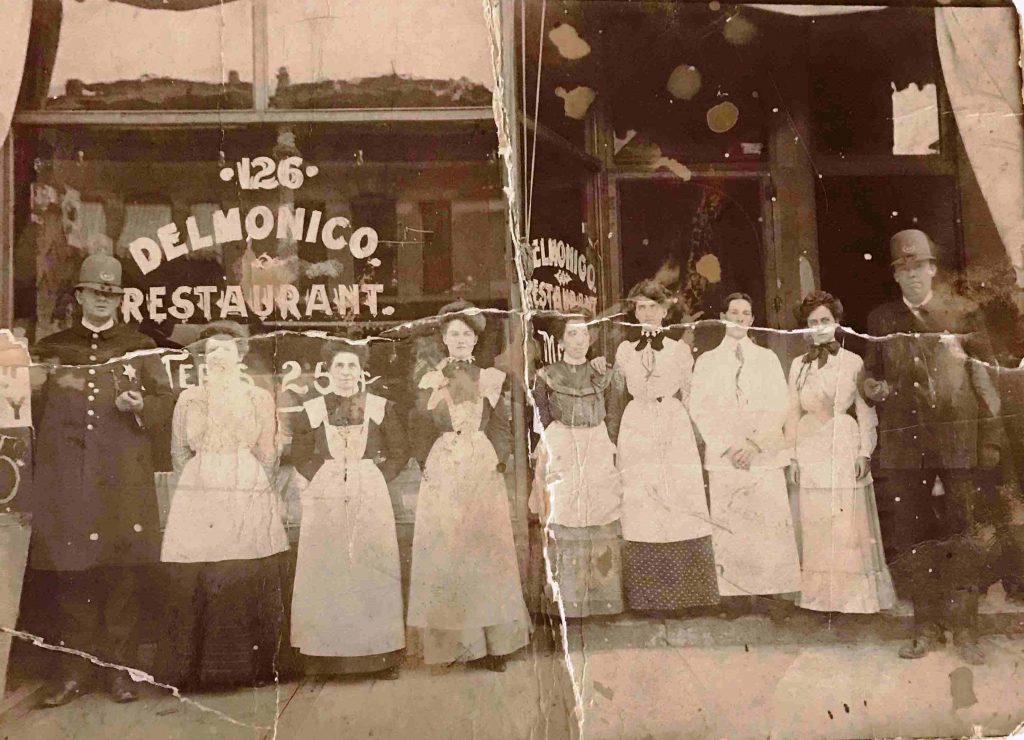 Delmonico Restaurant, 126 N. Fifth St., about 1900 (courtesy Floyd Roy)
