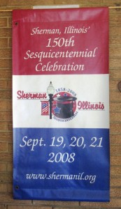Sherman anniversary banner (courtesy Betty Poe)