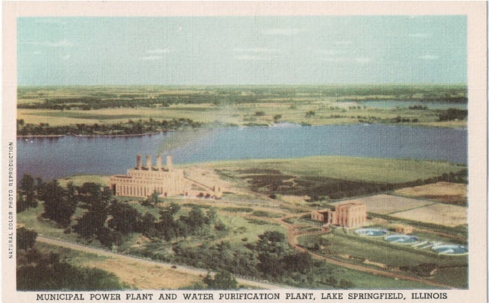 Postcard view of CWLP facilities, 1940