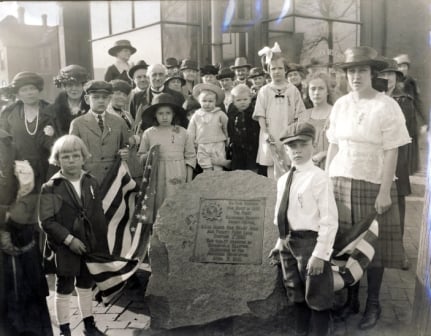 Sangamon County centennial marker dedication, 1921