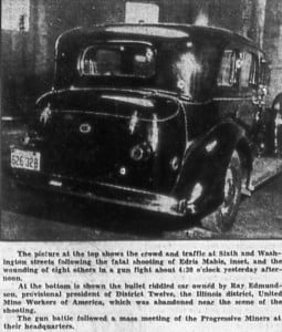 Newspaper photo with caption (SJR) 