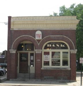 Former Rochester State Bank building, 2014 (SCHS)