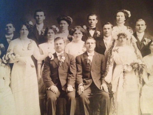 John & Tillie (Theophilia Rinkavich) Treinis on the right; John’s cousin “Big John” Treinis of Chicago and his wife on the left (all photos courtesy Lithuanians in Springfield, Illinois)