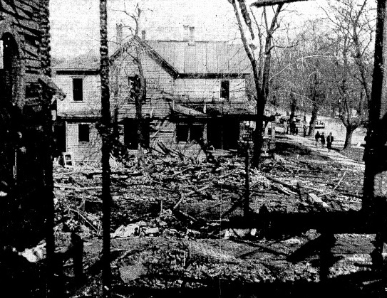 Leveled homes on North Seventh Street, looking north from 913 N. Seventh across two leveled buildings to 827 N. Seventh. (SJ-R photo)