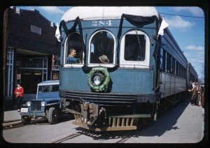 Illinois Terminal's last passenger run to Chatham, 1952
