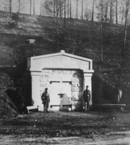 Guards outside the closed and locked receiving vault (SVC)