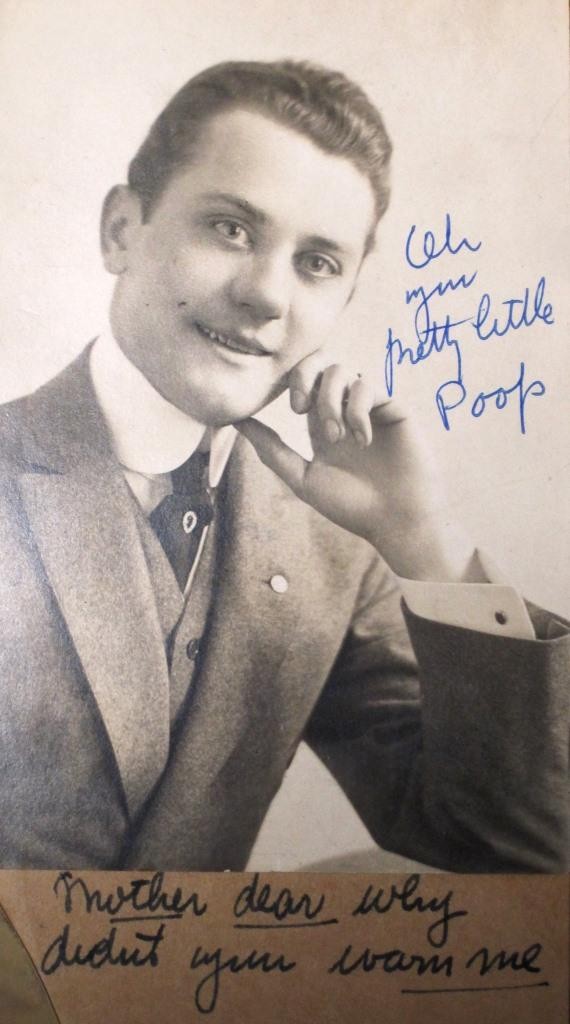 The albums contain many photos dating from Watson's vaudeville career, often with self-deprecating captions. 