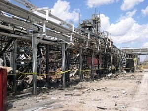 Damage from the Formosa Chemicals explosion, 2004 (U.S. Chemicals Safety Board)