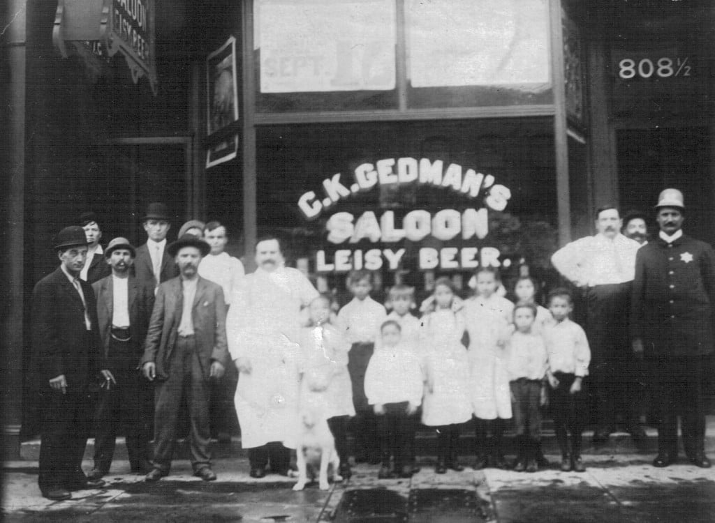 Charles Gedman saloon, 801 E. Washington St., undated (courtesy Rita Marley)