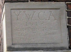 YWCA building cornerstone, 2016 (SCHS)