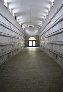 Middle corridor showing recently repaired stained-glass decor (SCHS)