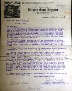 Kneale's form letter, with answers from St. Paul, Minn., Methodist Bishop Albert McIntyre. (Courtesy Robb Paul, Prairie Archives)