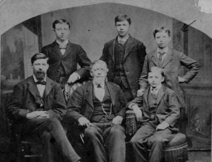 Victim J.C. Hall with five of his eight sons (ancestry.com)
