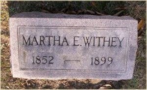 Mattie Withley gravestone, Oak Ridge Cemetery (findagrave.com)