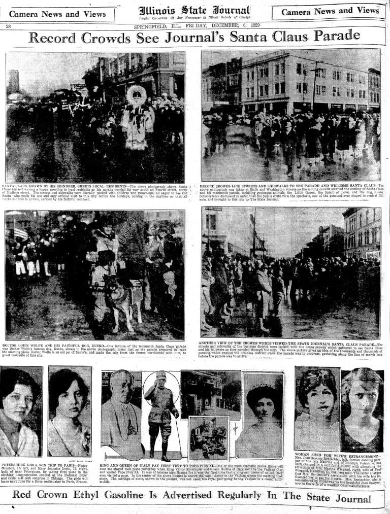 Photos from Springfield's second Christmas parade, in 1929 (SJR)