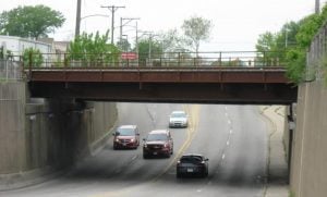 Sangamon Avenue underpass in May 2017 (SCHS)