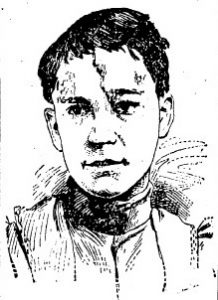 Mary Briscoe, showing scar from the attack
