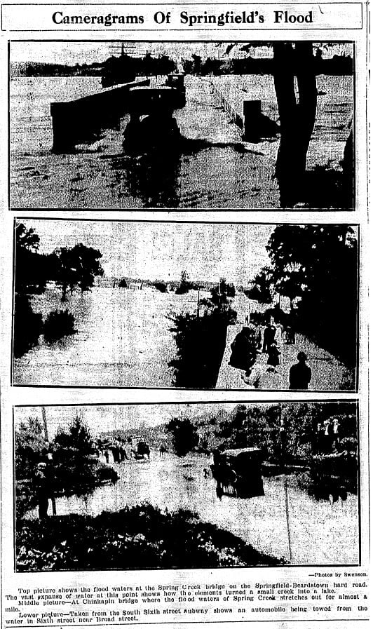 "Cameragrams" in the Sept. 10 newspaper illustrated the extent of the Sept. 8 flooding. (Courtesy State Journal-Register)