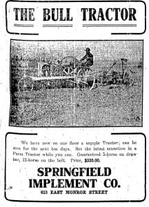 Bull tractor advertisement, 1914