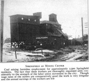 Sangamon County coal mine circa 1914 (Springfield Survey) 