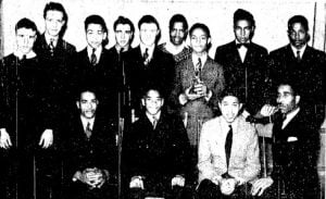 The Douglass Center's championship basketball team, 1938. The four white youths were members of the runnerup Wagner team. (Courtesy State Journal-Register)