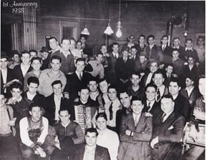 Early members of the Riverton Athletic Club celebrate the club's first anniversary, 1938 (SVC)